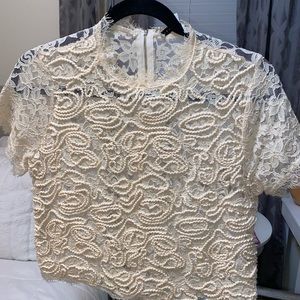 Cream flame blouse